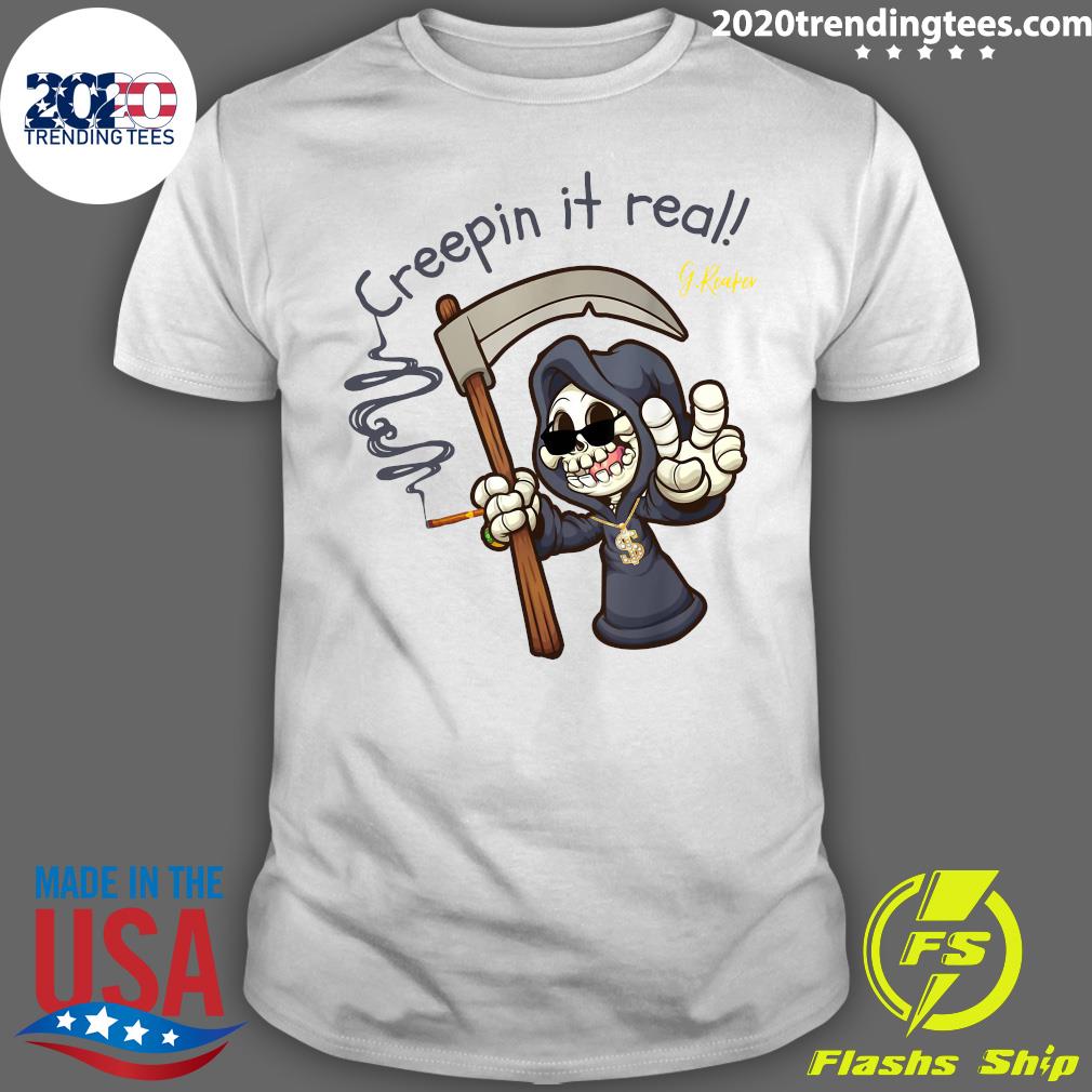 Death Creepin It Real - Adult & Kids T-Shirts, Sweatshirts & Hoodies apparel design preview 1