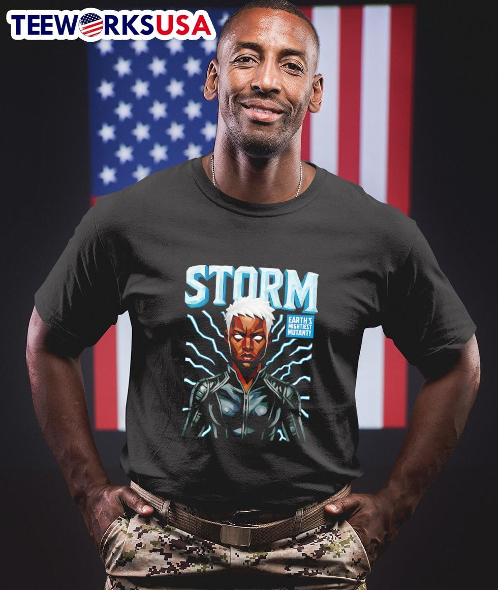 Storm Earth's mightiest mutant - Adult & Kids T-Shirts, Sweatshirts & Hoodies apparel design preview 1
