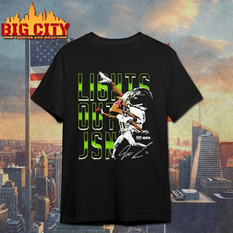 Jaxon Smith-Njigba Seattle Lights Out JSN - Adult & Kids T-Shirts, Sweatshirts & Hoodies apparel design preview 1