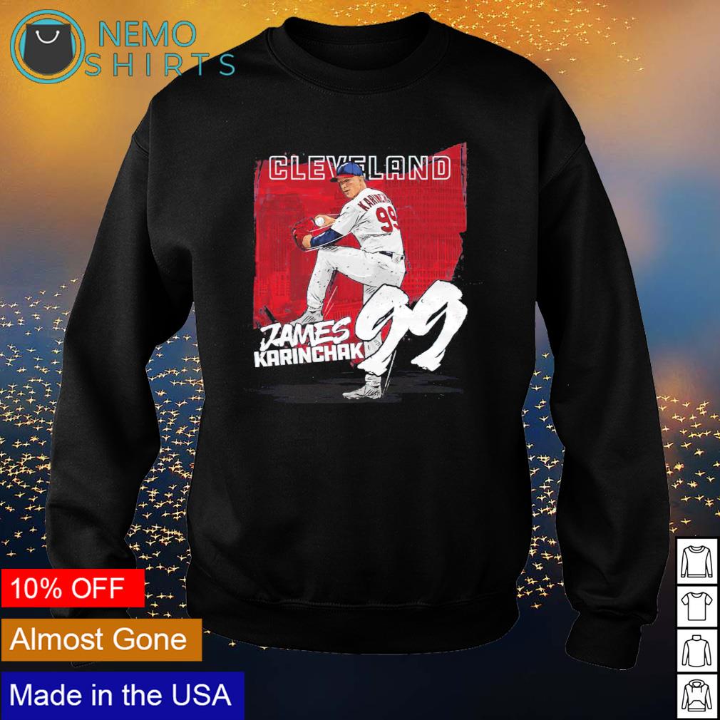 Cleveland Baseball James Karinchak throw the ball - Adult & Kids T-Shirts, Sweatshirts & Hoodies apparel design preview 4