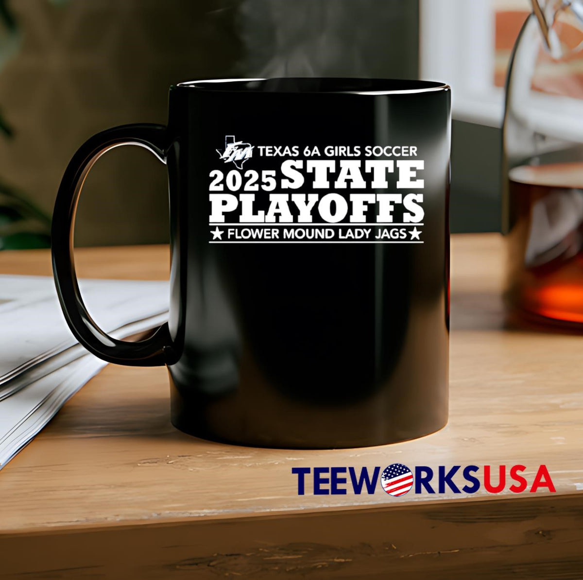 Texas 6a Girls Soccer 2025 State Playoffs Flower - Adult & Kids T-Shirts, Sweatshirts & Hoodies apparel design preview 2