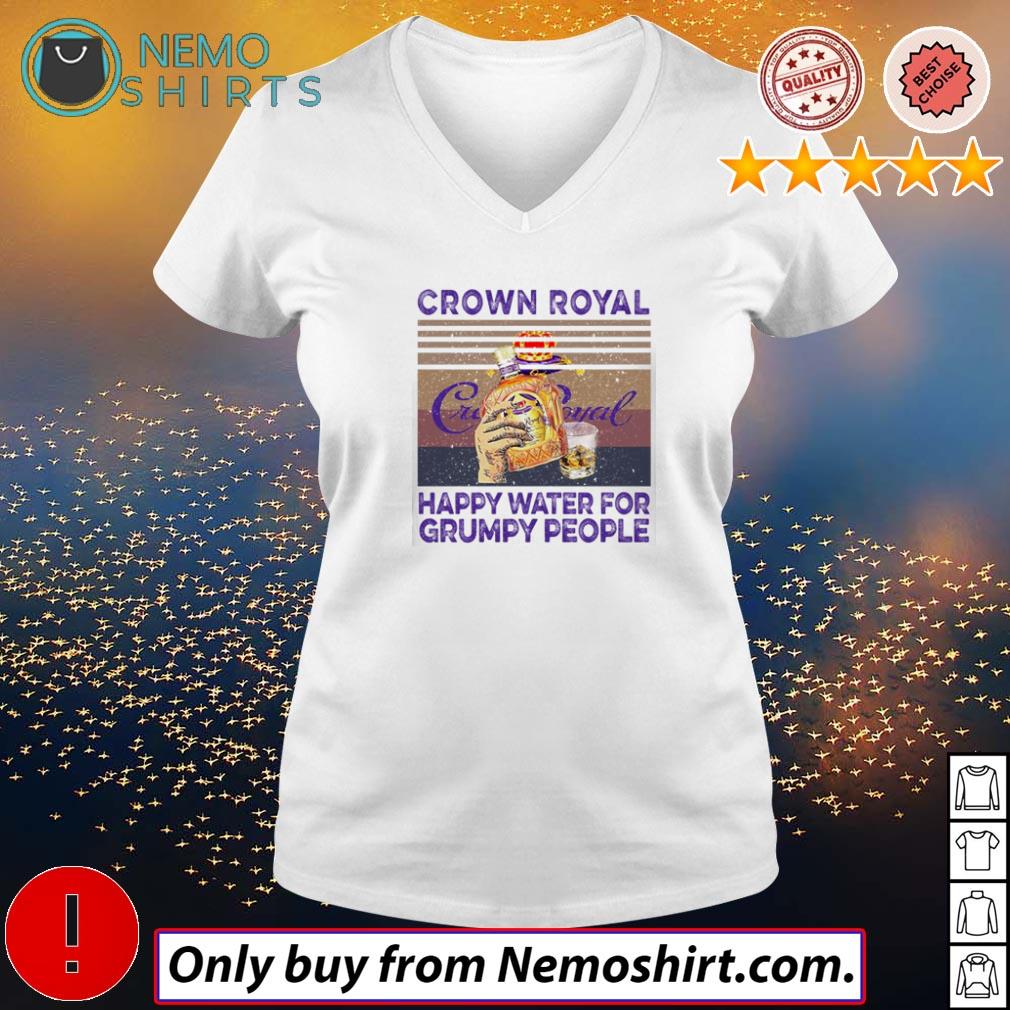 Crown Royal happy water for grumpy people vintage - Adult & Kids T-Shirts, Sweatshirts & Hoodies apparel design preview 5