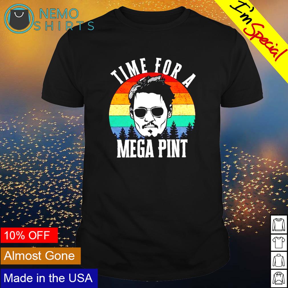 Johnny Depp time for a mega pint vintage - Adult & Kids T-Shirts, Sweatshirts & Hoodies apparel design preview 1