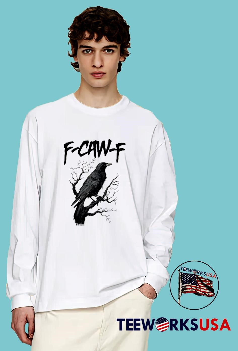 Funny Crow F-Caw-F - Adult & Kids T-Shirts, Sweatshirts & Hoodies apparel design preview 4