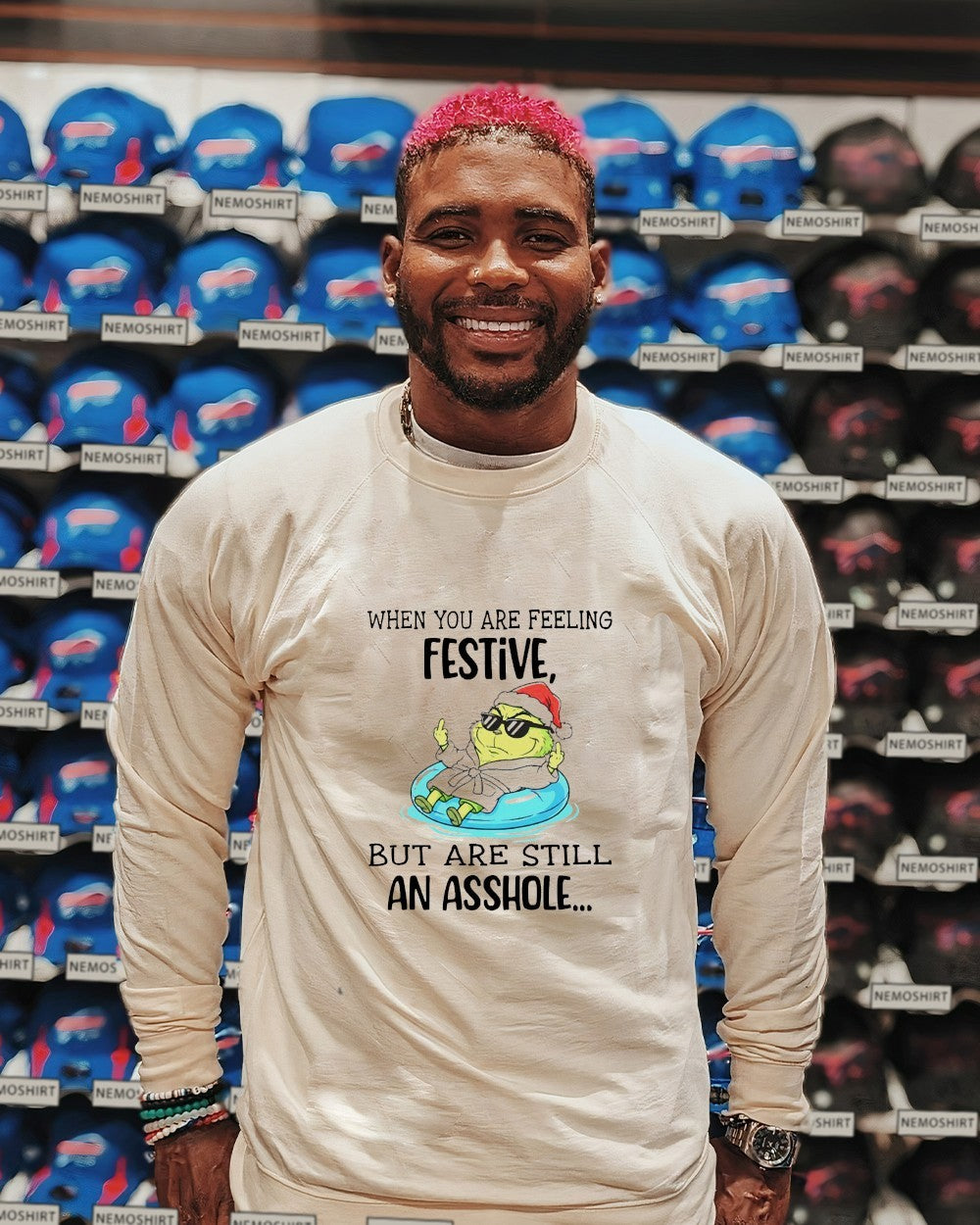 When you are feeling festive but still an asshole - Adult & Kids T-Shirts, Sweatshirts & Hoodies apparel design preview 2