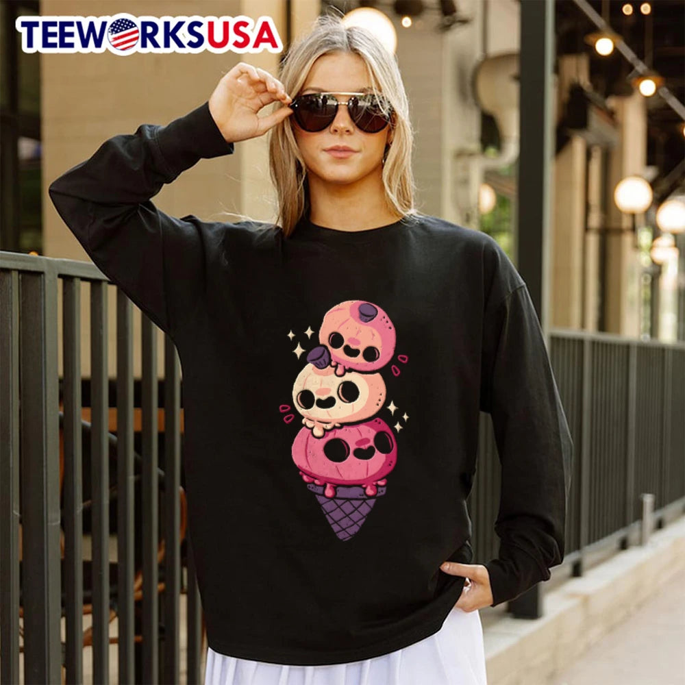 Halloween Pumpkins Ice Cream - Adult & Kids T-Shirts, Sweatshirts & Hoodies apparel design preview 4