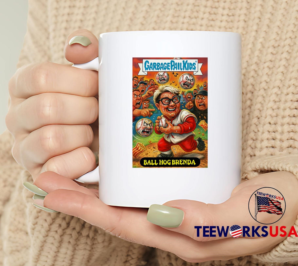Garbage Pail Kids Ball Hog Brenda Baseball Player - Adult & Kids T-Shirts, Sweatshirts & Hoodies apparel design preview 6