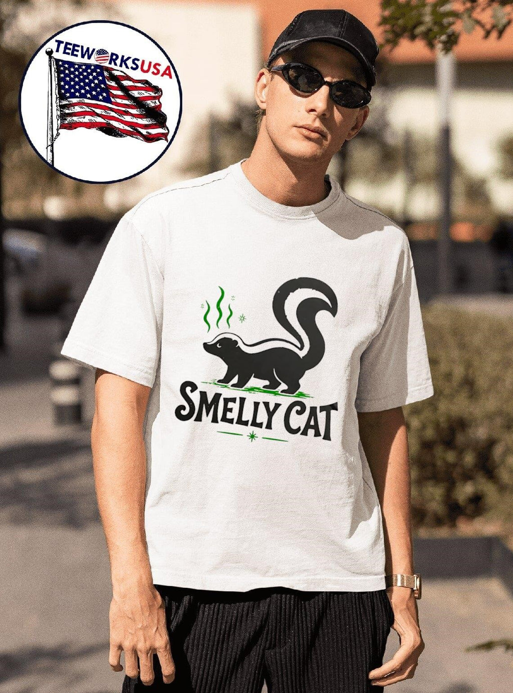 Smelly Cat Skunk - Adult & Kids T-Shirts, Sweatshirts & Hoodies apparel design preview 1