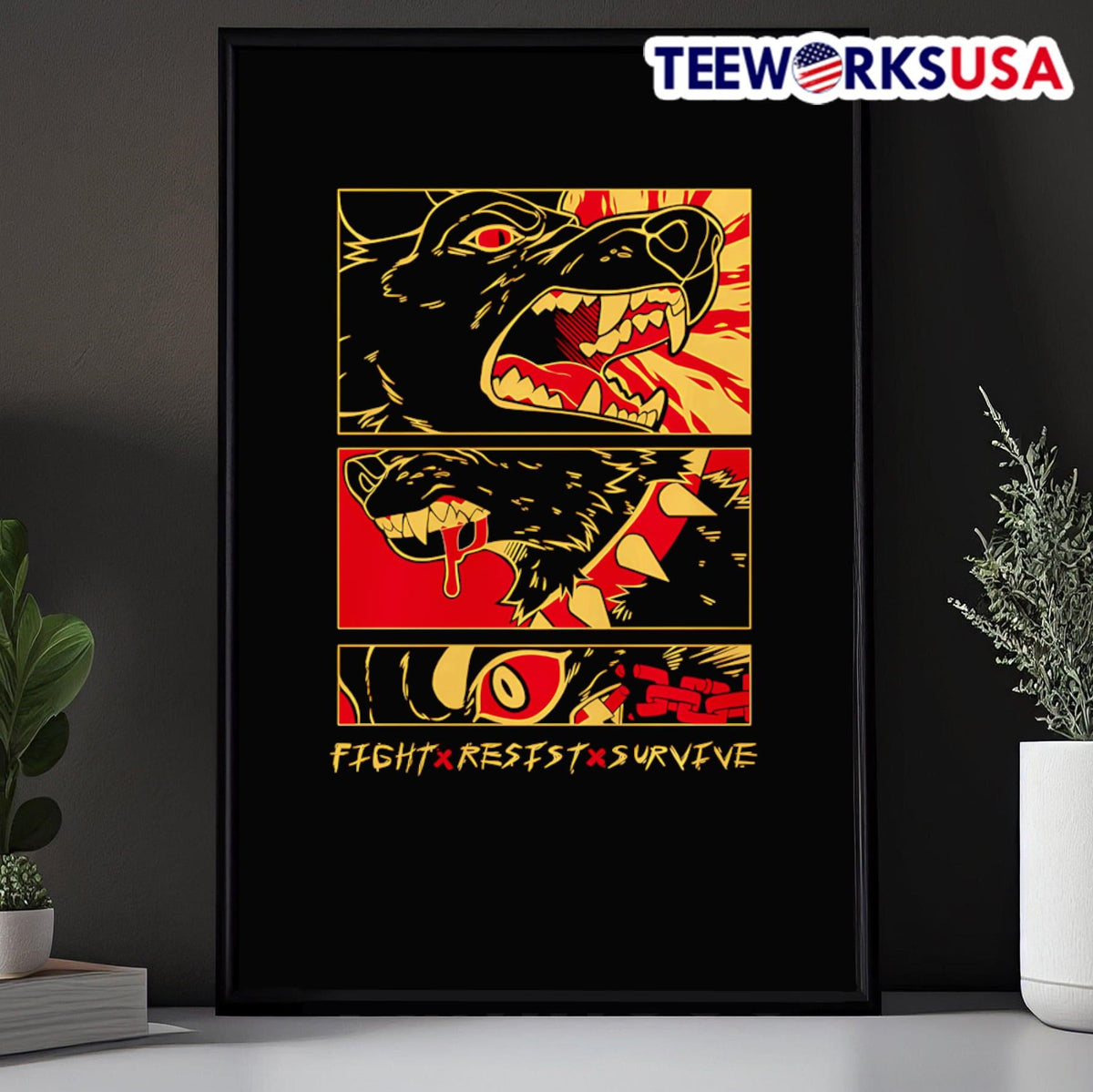 Fight Resist Survive - Adult & Kids T-Shirts, Sweatshirts & Hoodies apparel design preview 5