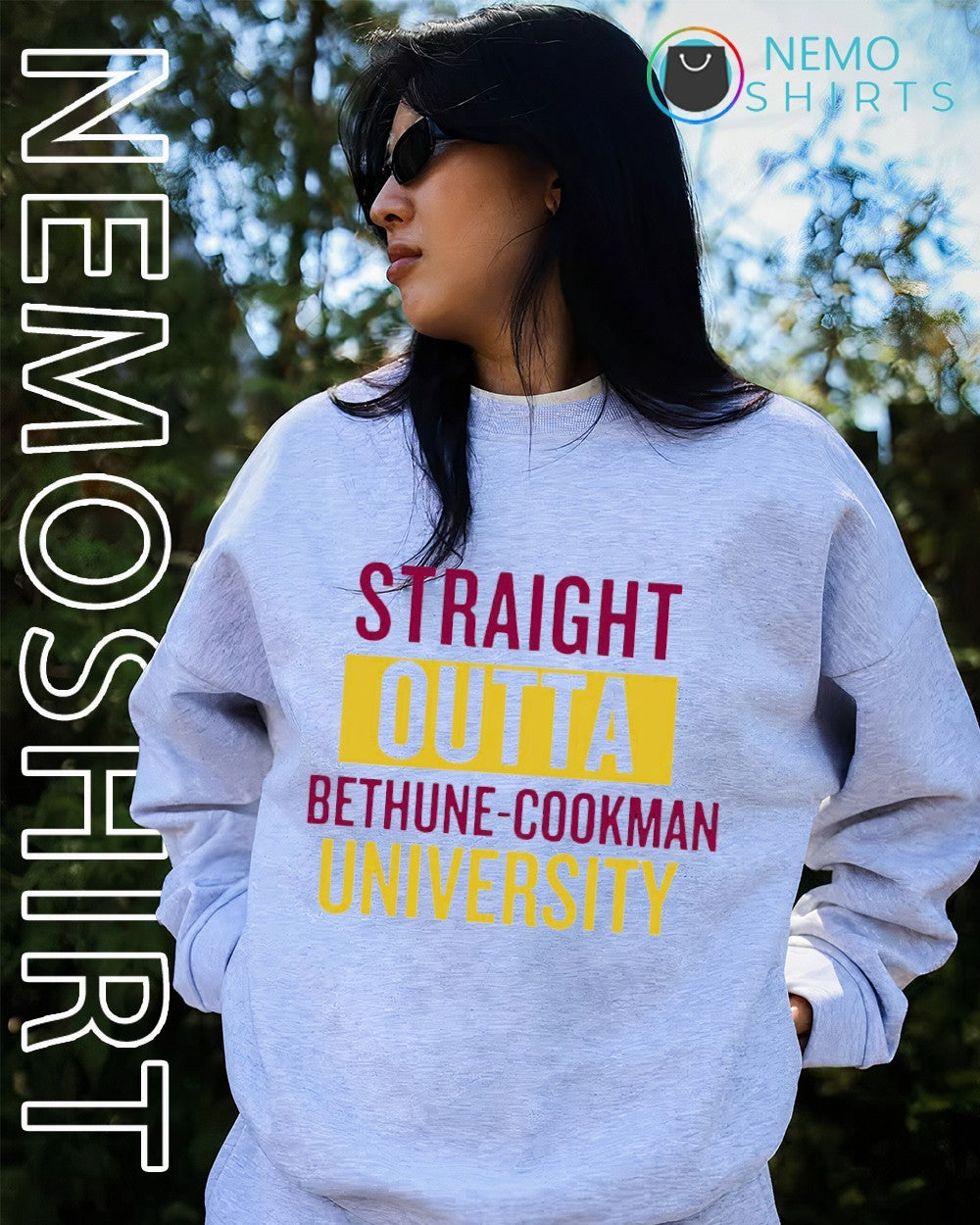 Straight outta Bethune-Cookman Wildcats University - Adult & Kids T-Shirts, Sweatshirts & Hoodies apparel design preview 4