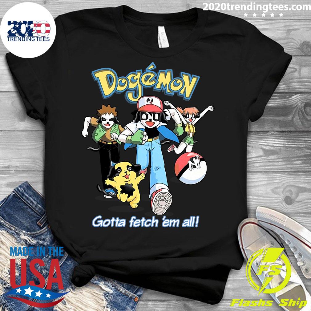 Dogemon Gotta Fetch 'Em All - Adult & Kids T-Shirts, Sweatshirts & Hoodies apparel design preview 3