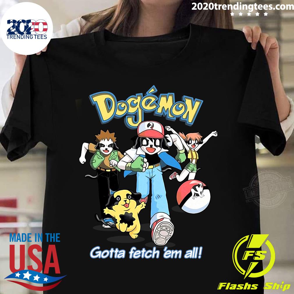 Dogemon Gotta Fetch 'Em All - Adult & Kids T-Shirts, Sweatshirts & Hoodies apparel design preview 1