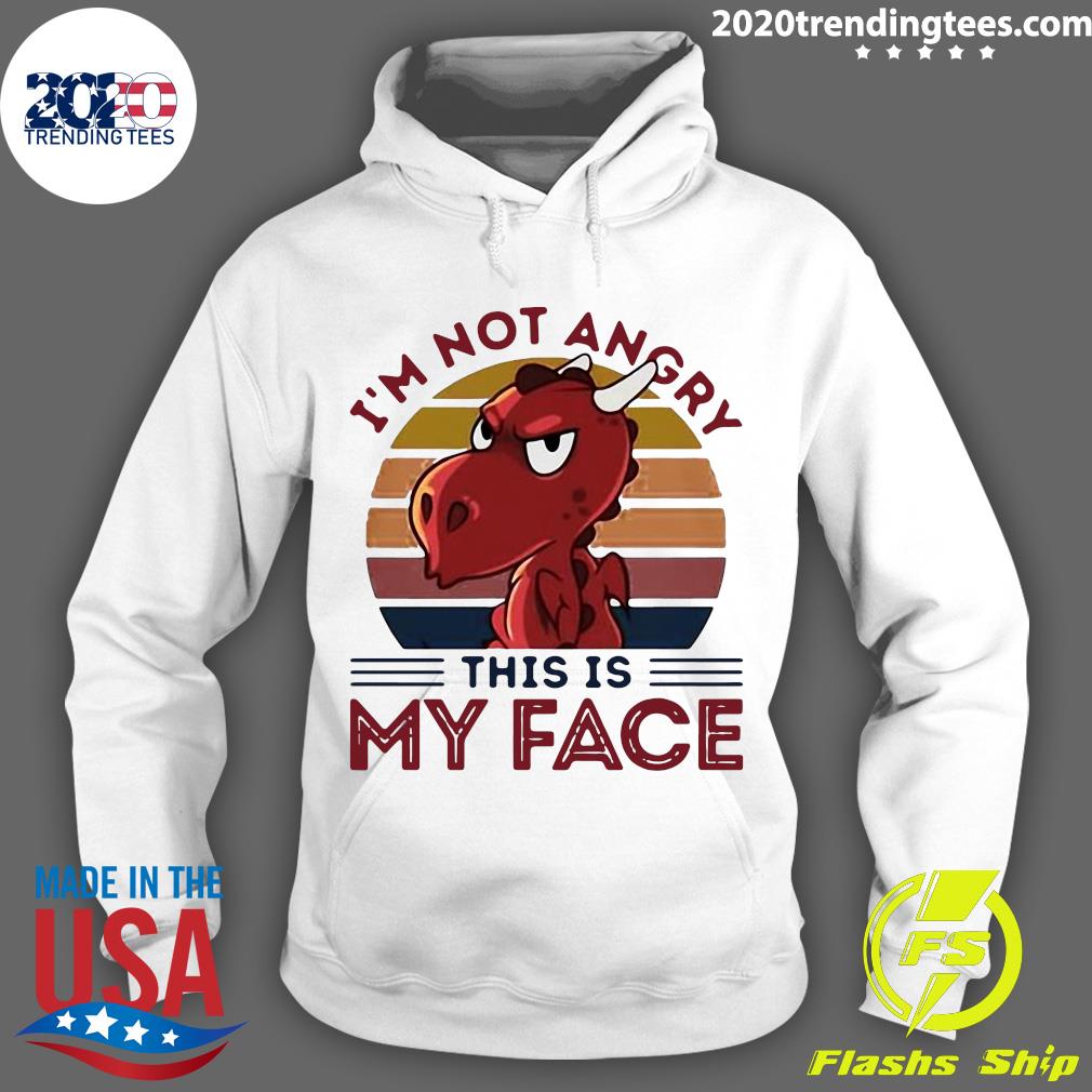 Dragon I'm Not Angry This Is My Face Vintage - Adult & Kids T-Shirts, Sweatshirts & Hoodies apparel design preview 2