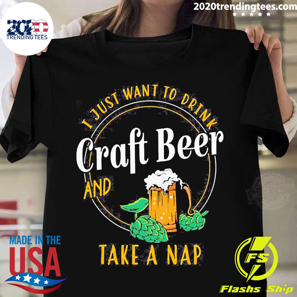 Drink Craft Beer And Take A Nap - Adult & Kids T-Shirts, Sweatshirts & Hoodies apparel design preview 1