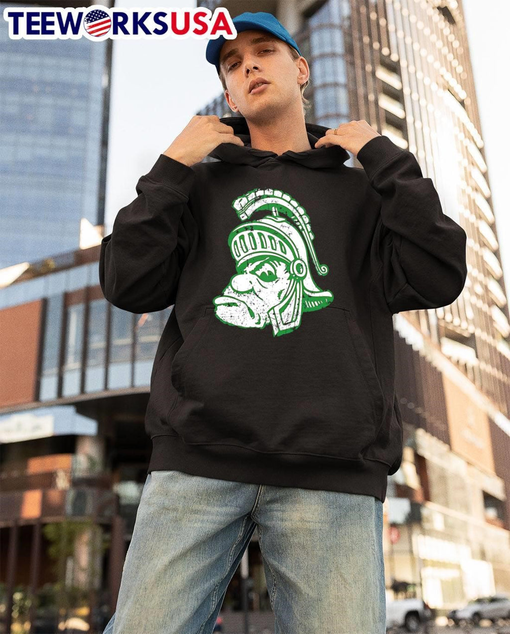 Michigan State University Spartans Big head logo - Adult & Kids T-Shirts, Sweatshirts & Hoodies apparel design preview 3
