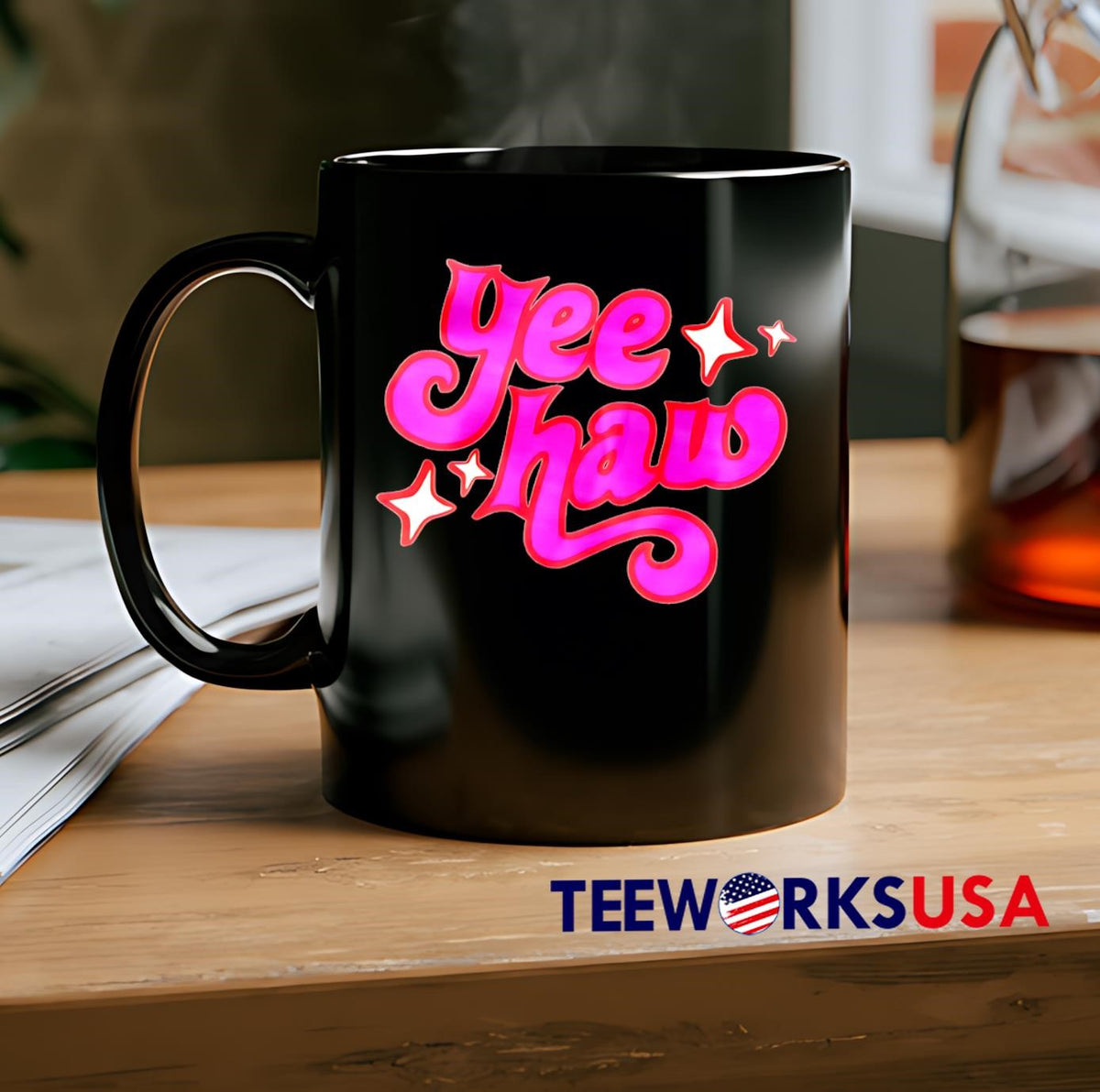 Yee Haw style pink letter - Adult & Kids T-Shirts, Sweatshirts & Hoodies apparel design preview 2