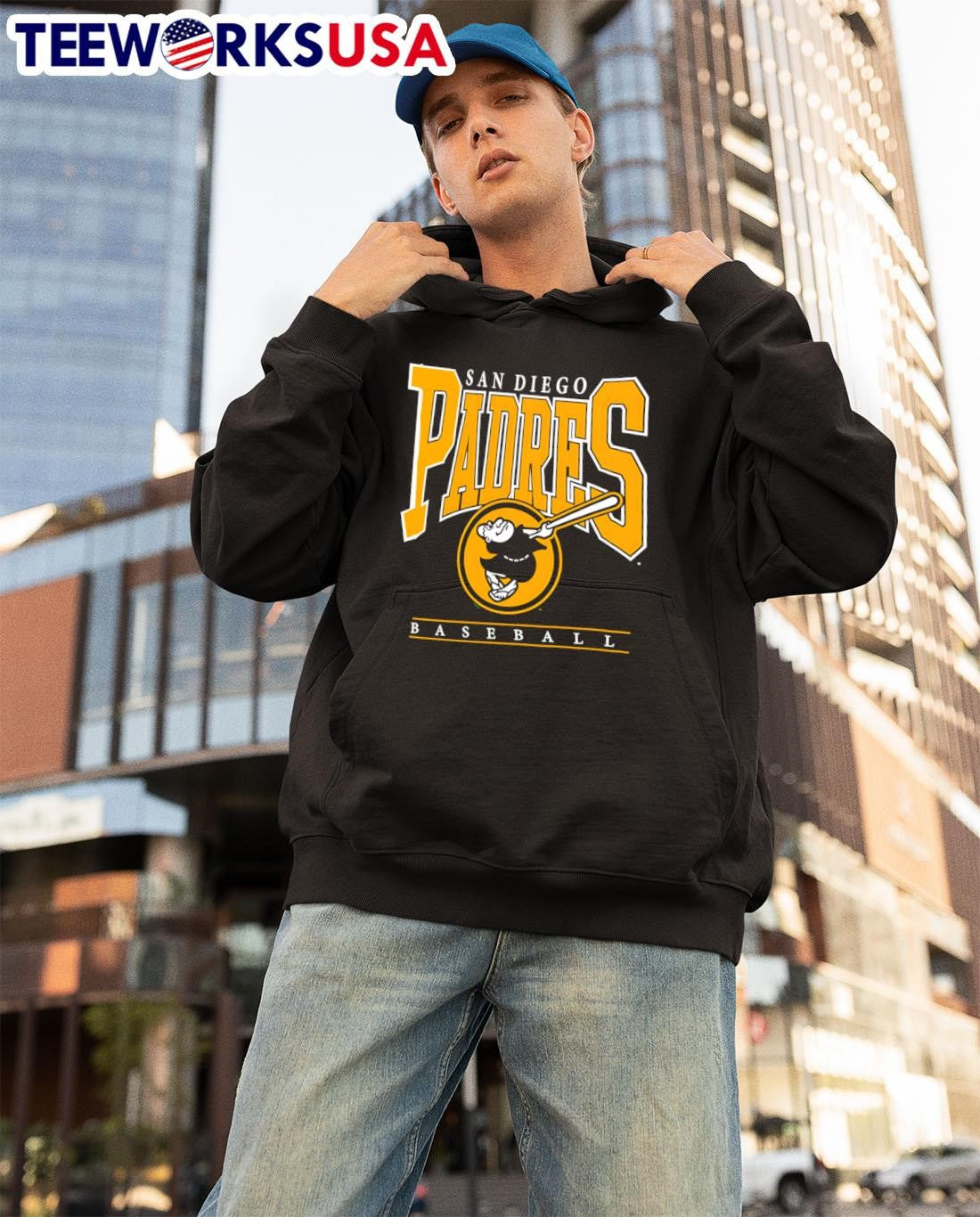San Diego Padres Baseball Logo Graphic 2025 - Adult & Kids T-Shirts, Sweatshirts & Hoodies apparel design preview 3