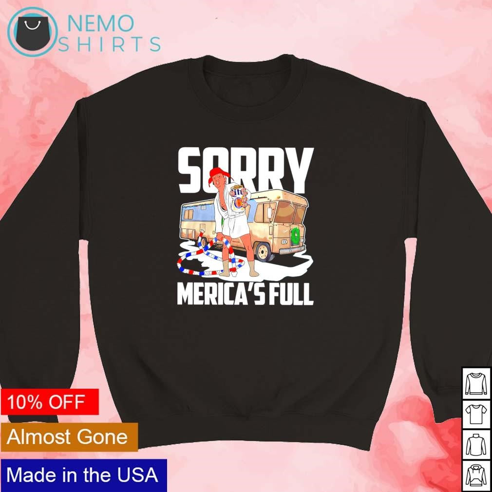 Donald Trump with Miller Lite sorry Merica's full - Adult & Kids T-Shirts, Sweatshirts & Hoodies apparel design preview 5