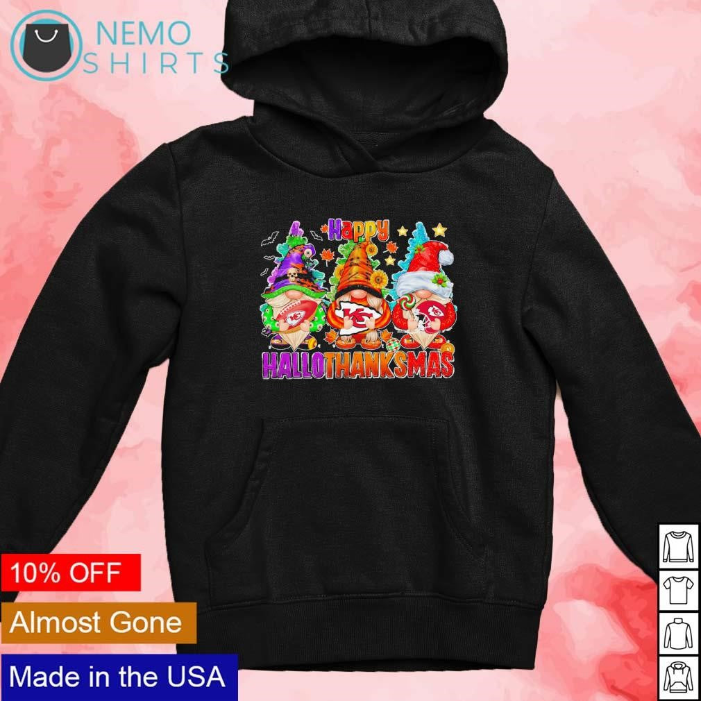 Gnomes hallothanksmas Kansas City Chiefs - Adult & Kids T-Shirts, Sweatshirts & Hoodies apparel design preview 4