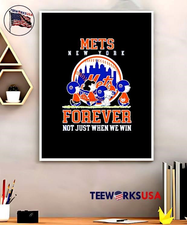 New York Mets forever not just when we win Peanuts - Adult & Kids T-Shirts, Sweatshirts & Hoodies apparel design preview 5