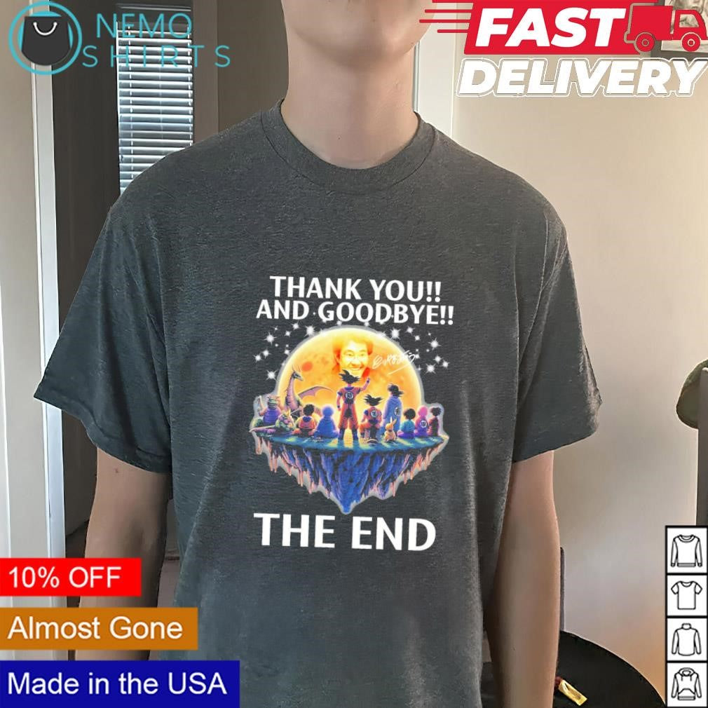 Thank you and goodbye the end Akira Toriyama Dragon - Adult & Kids T-Shirts, Sweatshirts & Hoodies apparel design preview 3