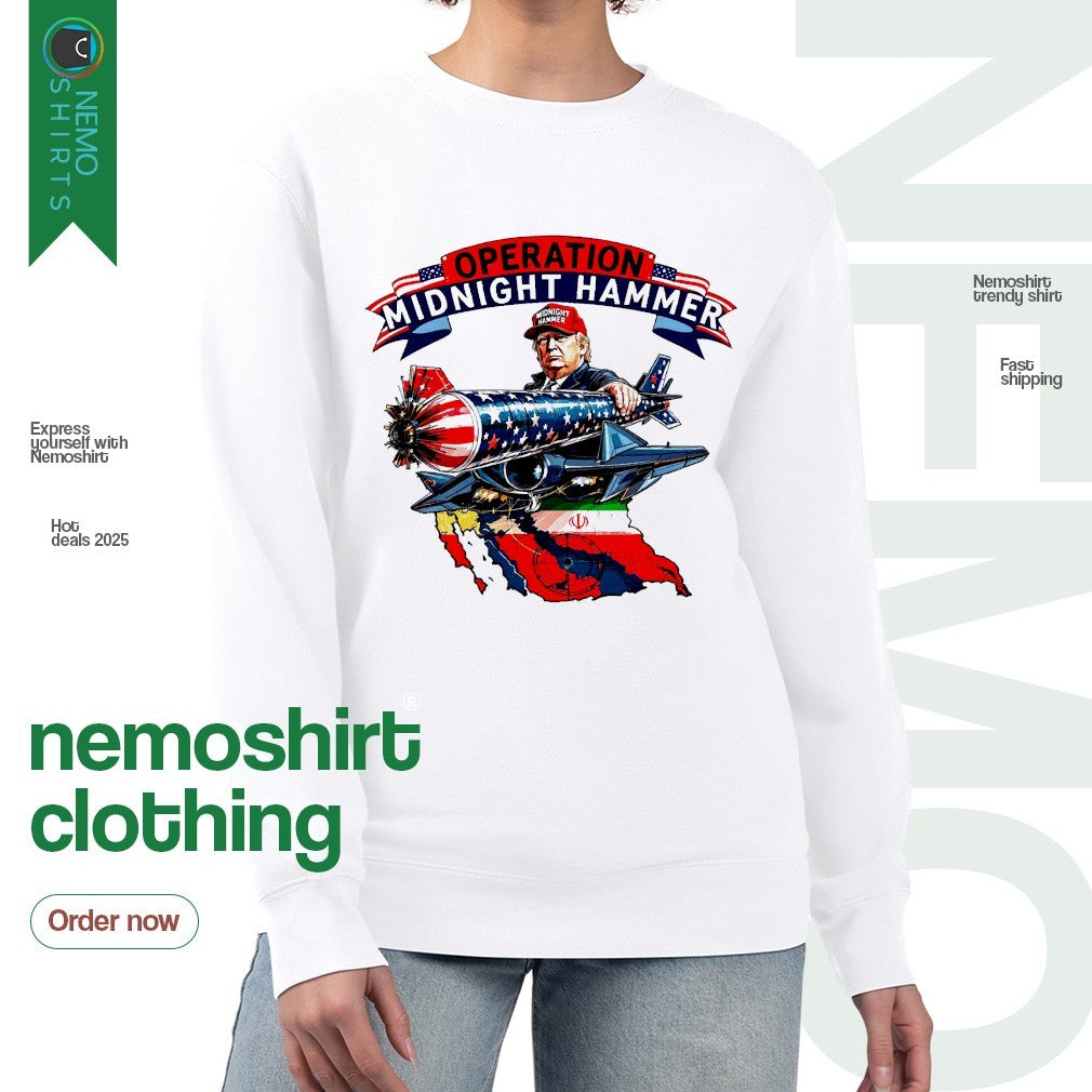 Operation midnight hammer Trump bunker buster b2 - Adult & Kids T-Shirts, Sweatshirts & Hoodies apparel design preview 4