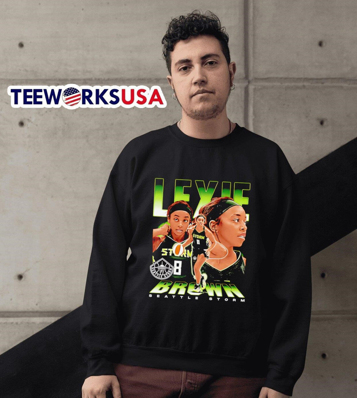 Lexie Brown Seattle Storm vintage retro - Adult & Kids T-Shirts, Sweatshirts & Hoodies apparel design preview 6