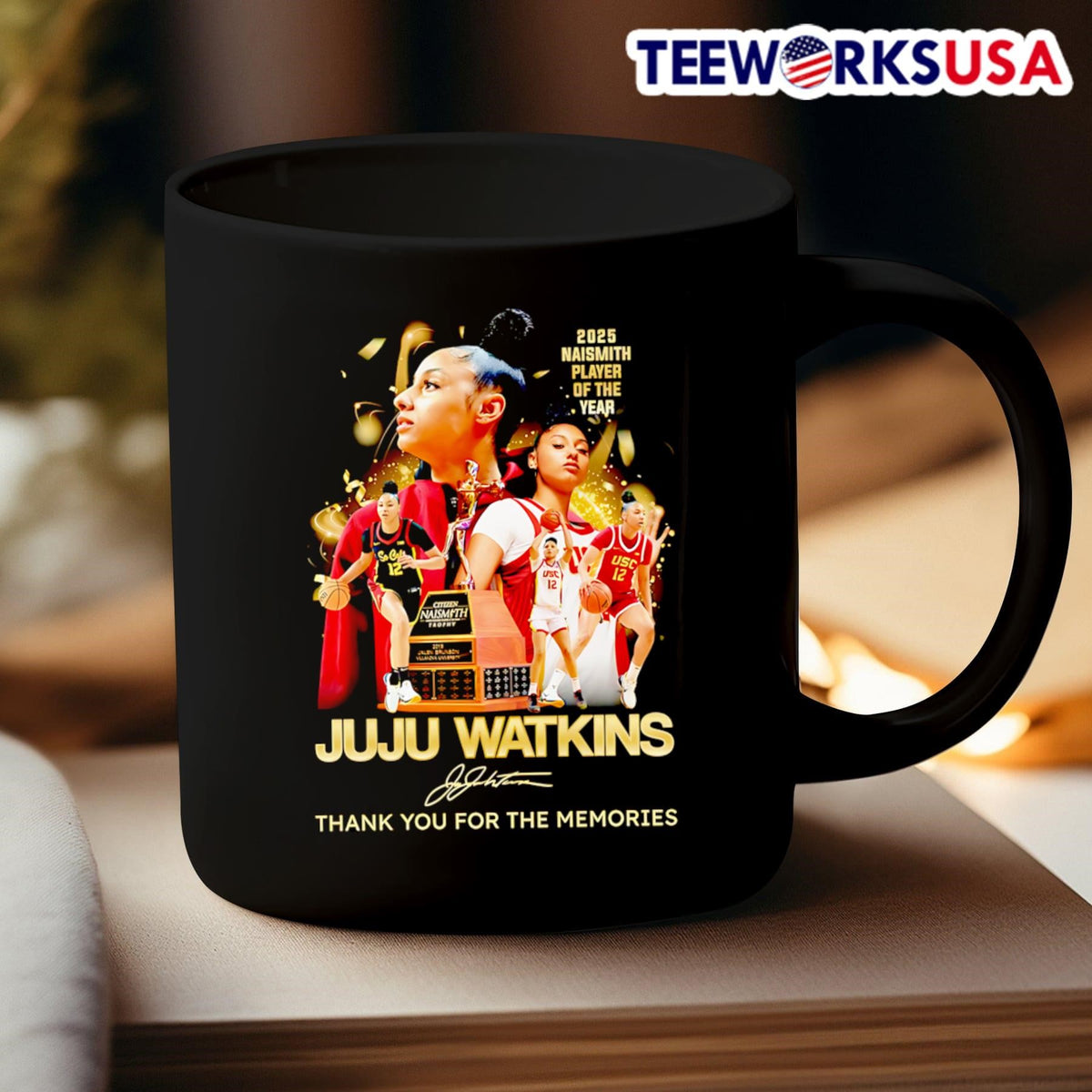 2025 Naismith Player of the year Juju Watkins thank - Adult & Kids T-Shirts, Sweatshirts & Hoodies apparel design preview 3
