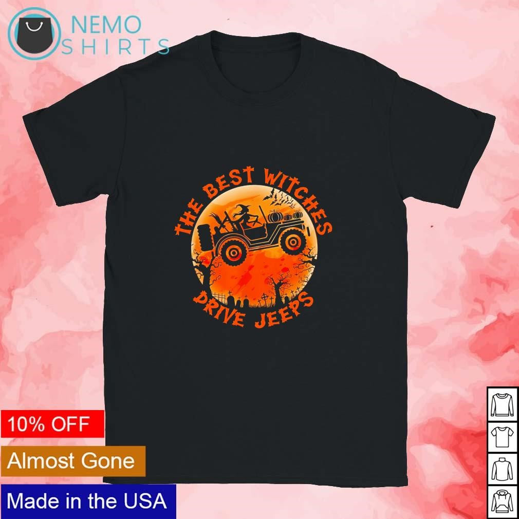 The best witches drive jeeps Halloween - Adult & Kids T-Shirts, Sweatshirts & Hoodies apparel design preview 1