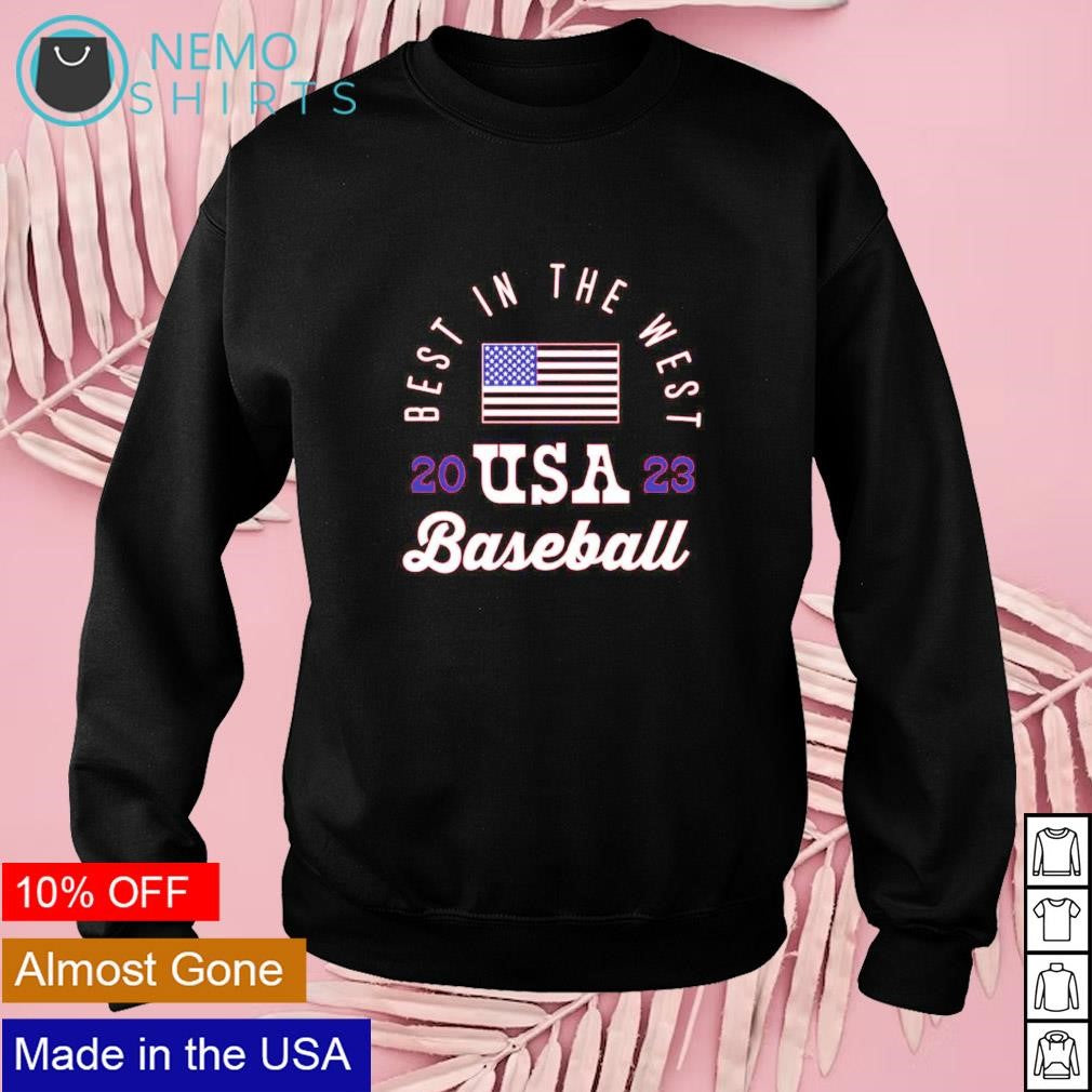 Best in the West world 2023 USA baseball - Adult & Kids T-Shirts, Sweatshirts & Hoodies apparel design preview 3