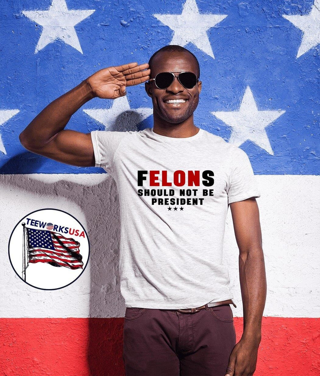 Felons should not be president America Trump - Adult & Kids T-Shirts, Sweatshirts & Hoodies apparel design preview 1