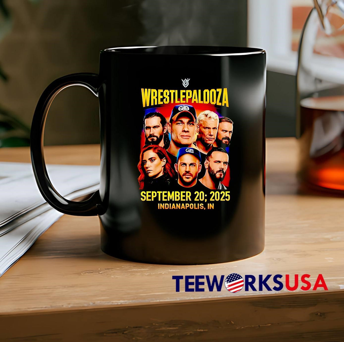 Wrestlepalooza September 20 2025 Indianapolis Indiana - Adult & Kids T-Shirts, Sweatshirts & Hoodies apparel design preview 2