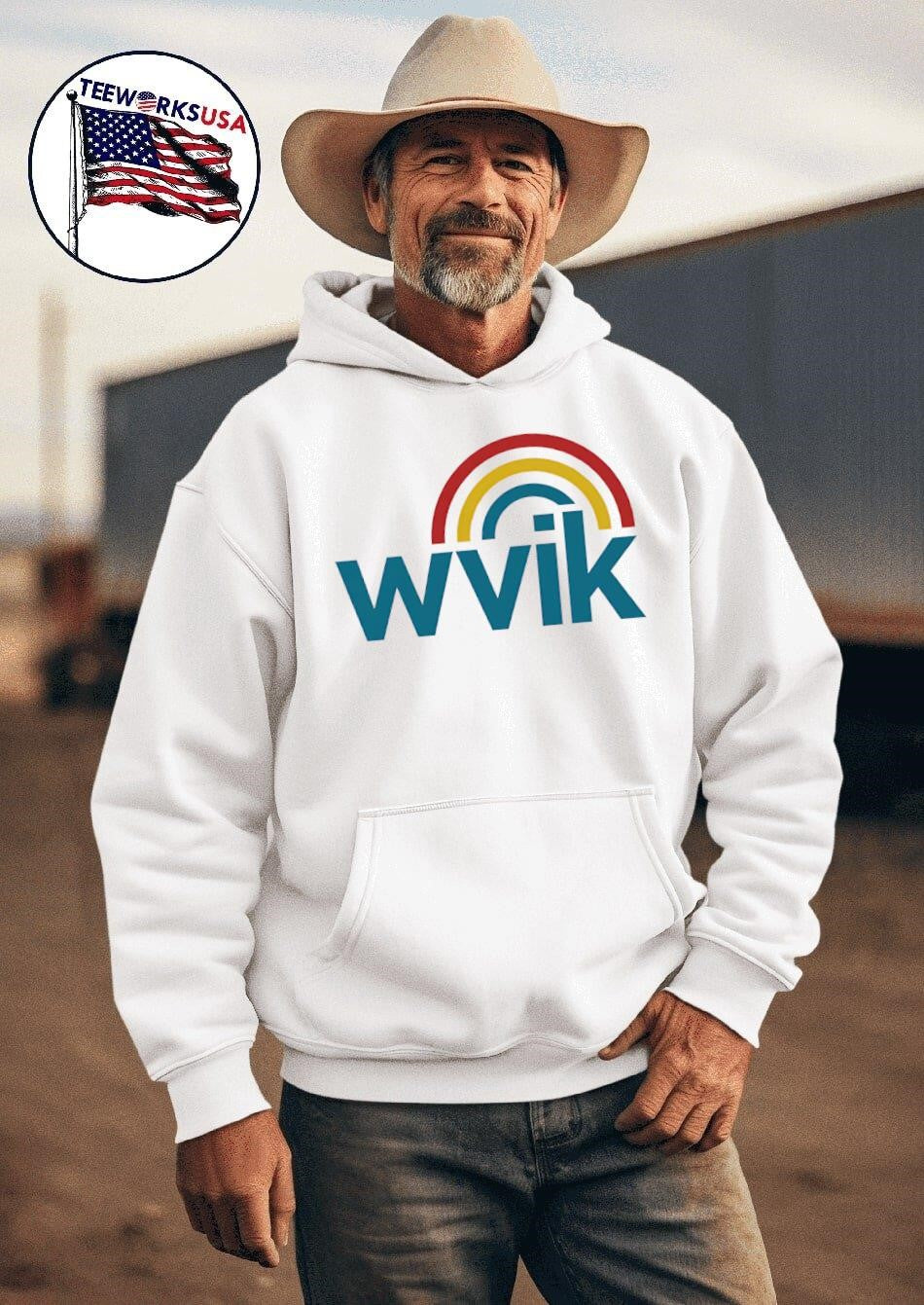 WVIK vintage logo - Adult & Kids T-Shirts, Sweatshirts & Hoodies apparel design preview 2