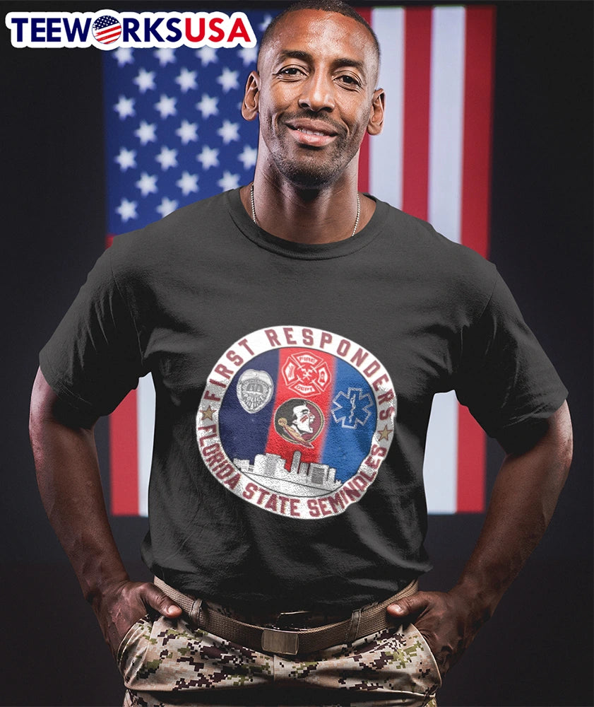 First Responders Florida State Seminoles Fire Dept - Adult & Kids T-Shirts, Sweatshirts & Hoodies apparel design preview 1