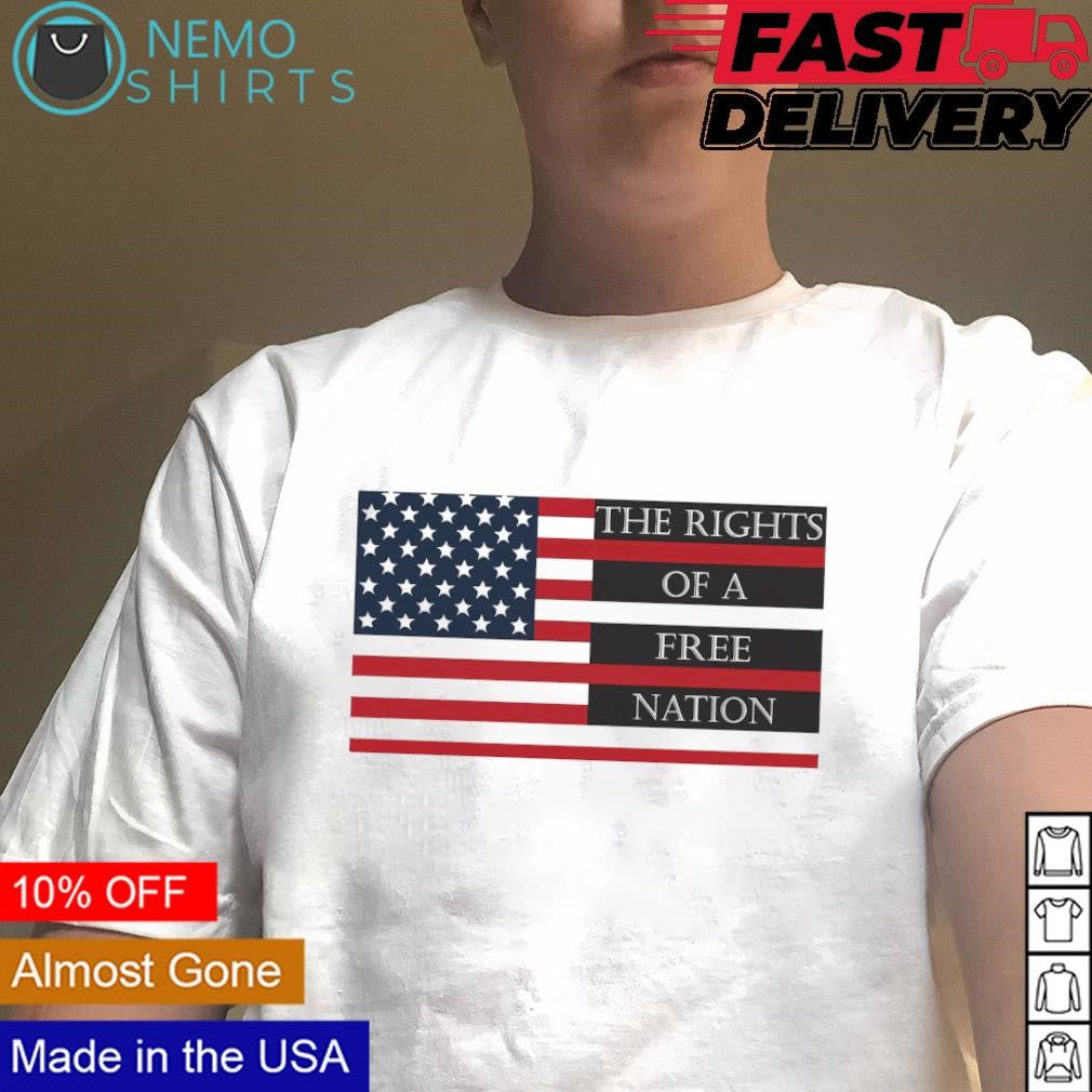 The rights of a free nation US flag - Adult & Kids T-Shirts, Sweatshirts & Hoodies apparel design preview 4