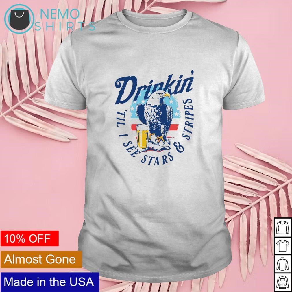 Eagle drinking' till I see stars and stripes - Adult & Kids T-Shirts, Sweatshirts & Hoodies apparel design preview 1