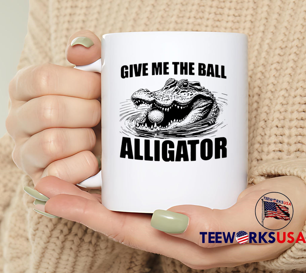 Give me the ball alligator - Adult & Kids T-Shirts, Sweatshirts & Hoodies apparel design preview 6
