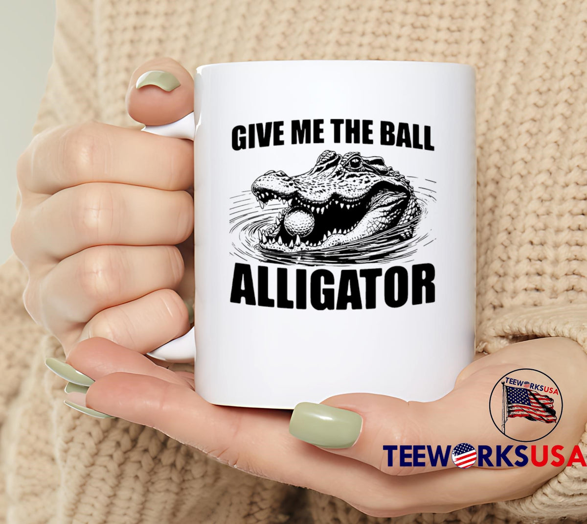 Give me the ball alligator - Adult & Kids T-Shirts, Sweatshirts & Hoodies apparel design preview 6