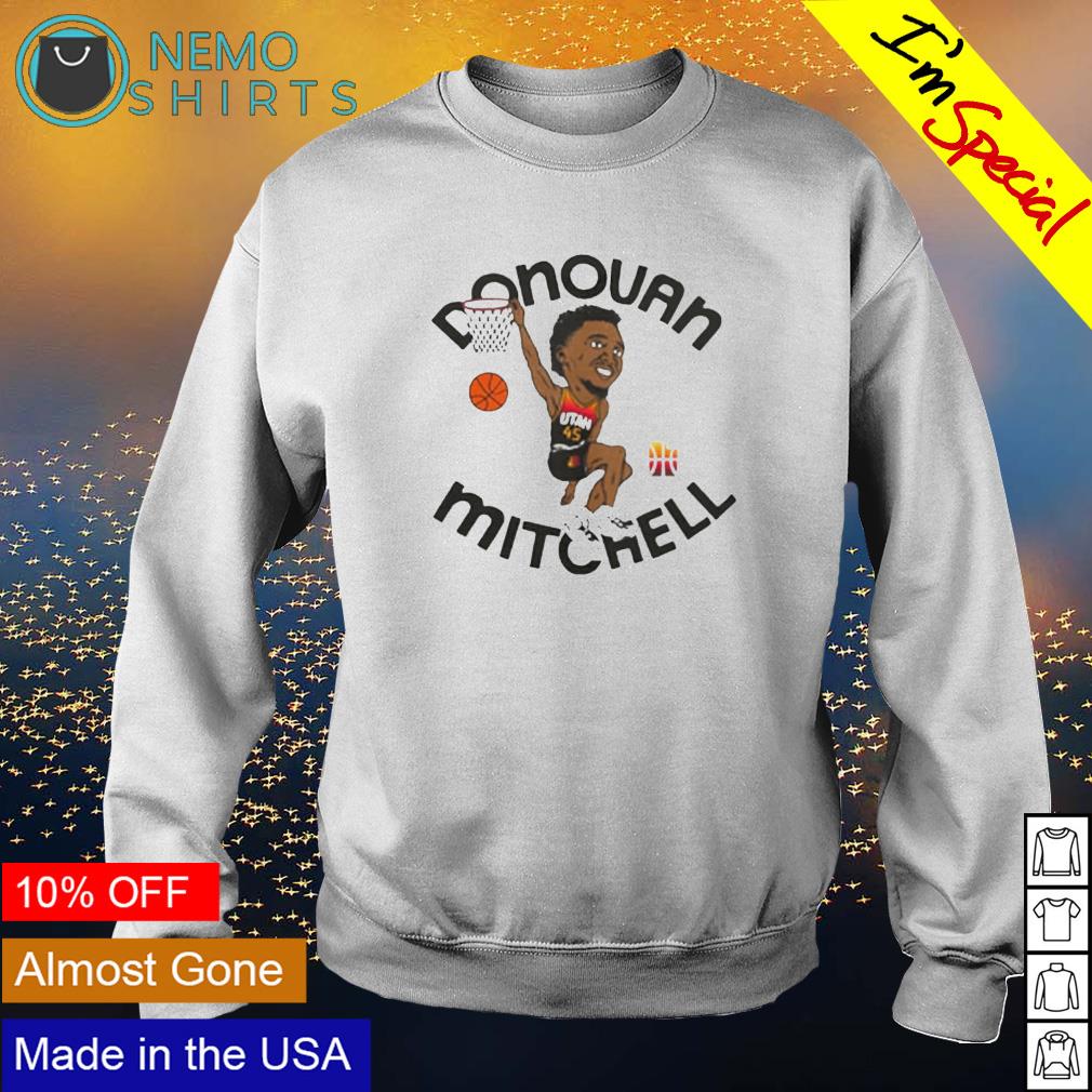 Utah Jazz Donovan Mitchell slam dunk - Adult & Kids T-Shirts, Sweatshirts & Hoodies apparel design preview 4