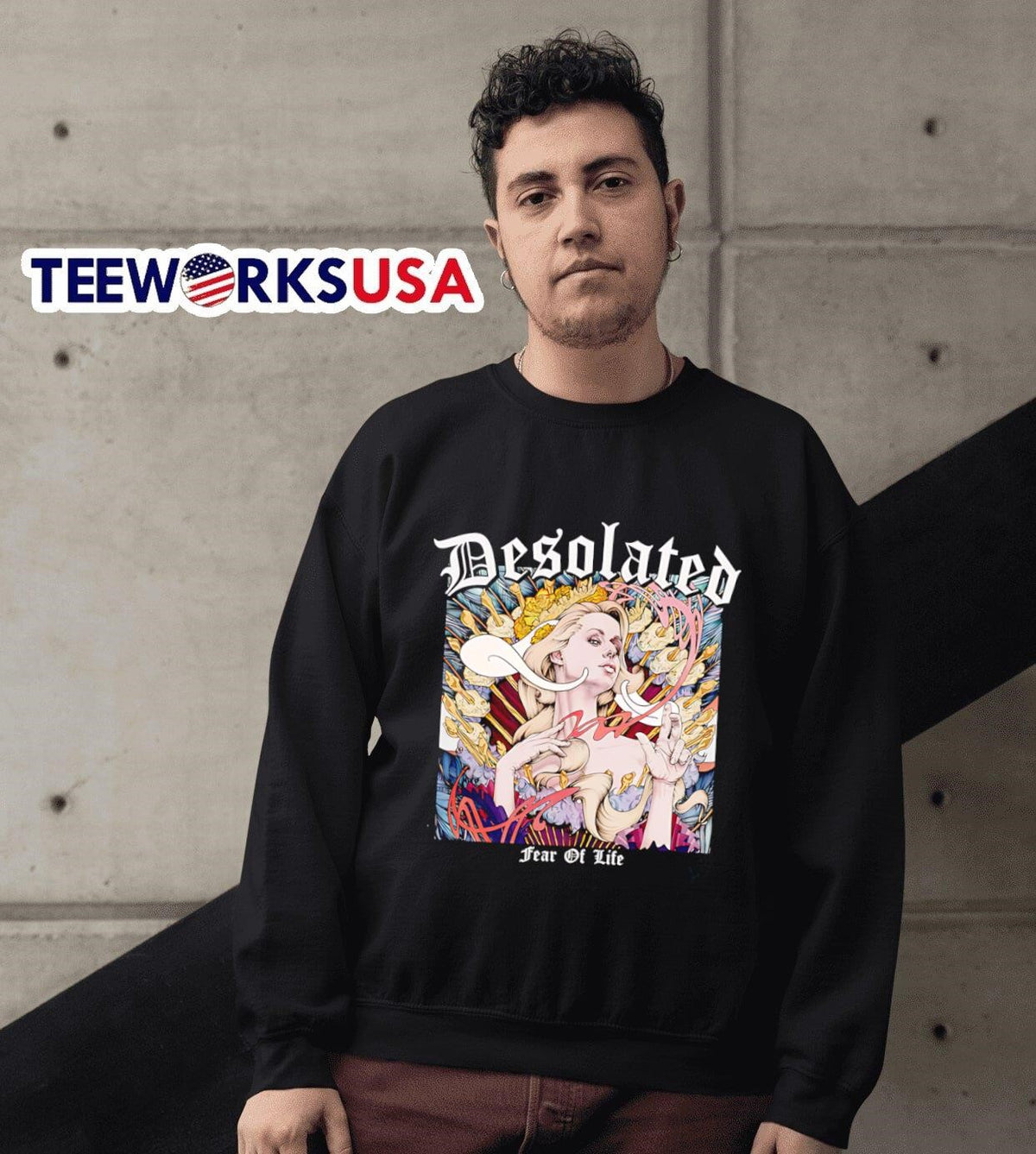 Desolated Fear Of Life - Adult & Kids T-Shirts, Sweatshirts & Hoodies apparel design preview 6