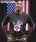Red White and BB-Blue American flag - Adult & Kids T-Shirts, Sweatshirts & Hoodies apparel design preview 1
