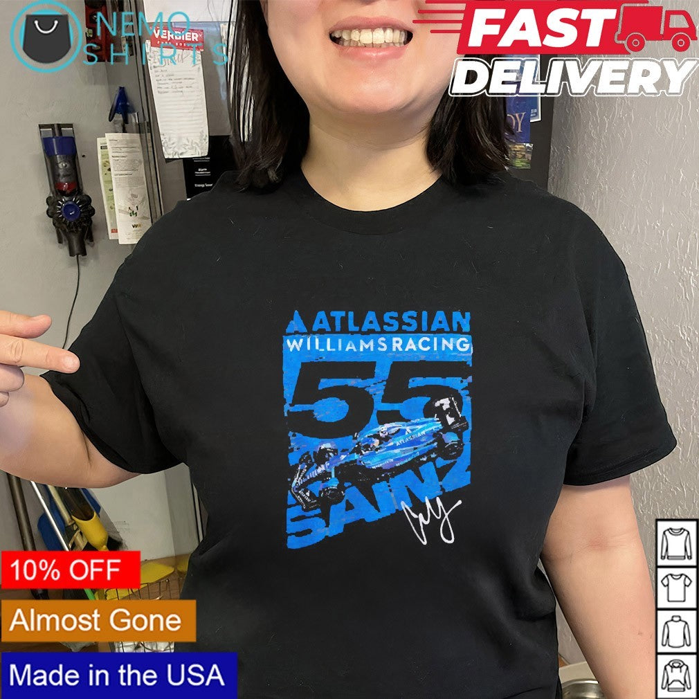 Atlassian Williams no 55 racing graphic - Adult & Kids T-Shirts, Sweatshirts & Hoodies apparel design preview 2