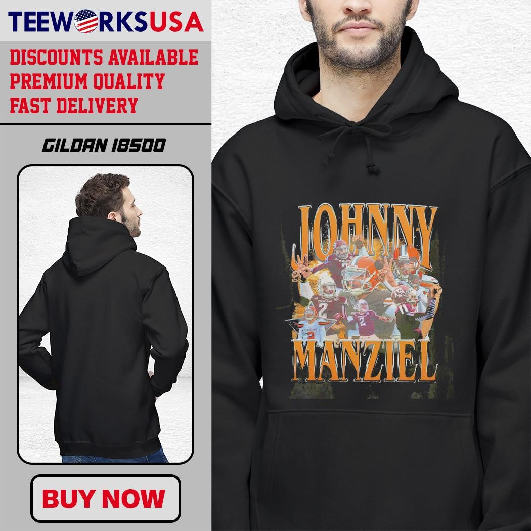 Johnny Manziel Vintage 90s Graphic Football Boot - Adult & Kids T-Shirts, Sweatshirts & Hoodies apparel design preview 2