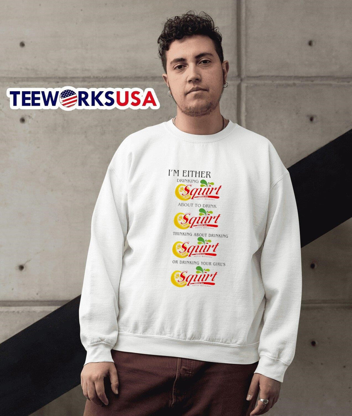 I'm Either Drinking Squirt repeat - Adult & Kids T-Shirts, Sweatshirts & Hoodies apparel design preview 3