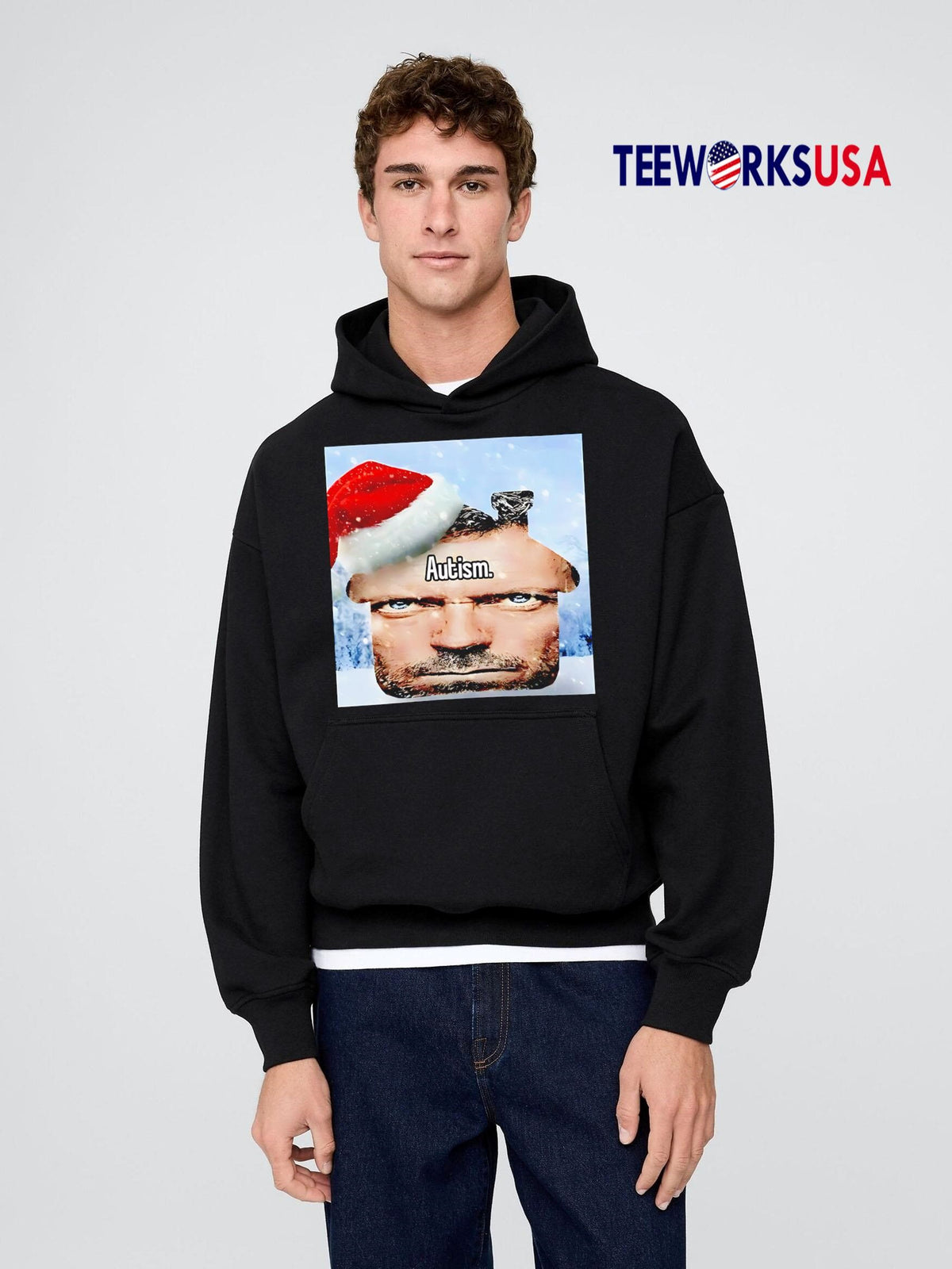 House M.D. Autism Meme Christmas - Adult & Kids T-Shirts, Sweatshirts & Hoodies apparel design preview 2