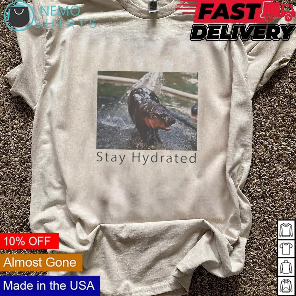 Moo Deng stay hydrated - Adult & Kids T-Shirts, Sweatshirts & Hoodies apparel design preview 3