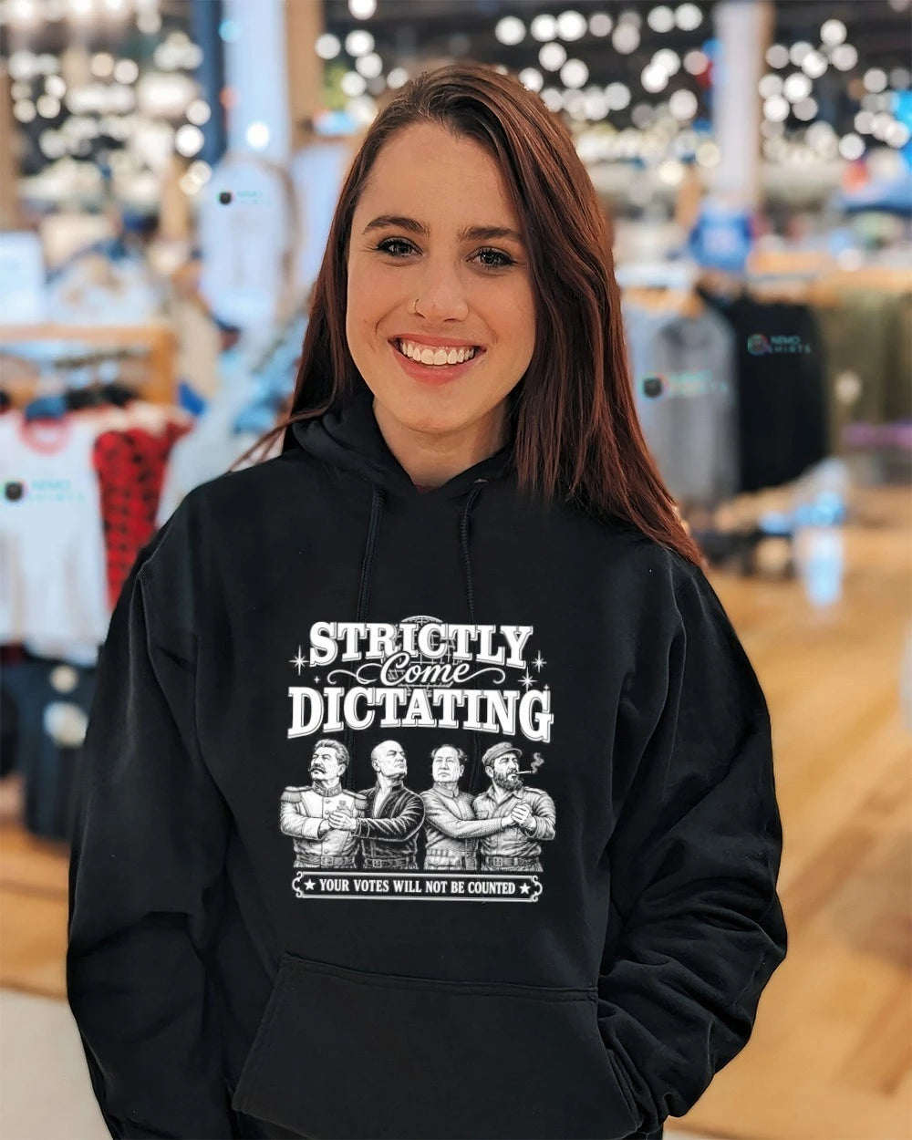 Stalin Mussolini Mao and Castro Strictly Come - Adult & Kids T-Shirts, Sweatshirts & Hoodies apparel design preview 3
