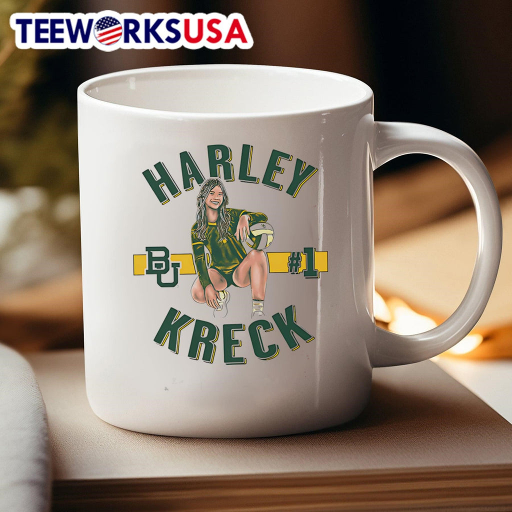 Harley Kreck Baylor volleyball cartoon - Adult & Kids T-Shirts, Sweatshirts & Hoodies apparel design preview 4