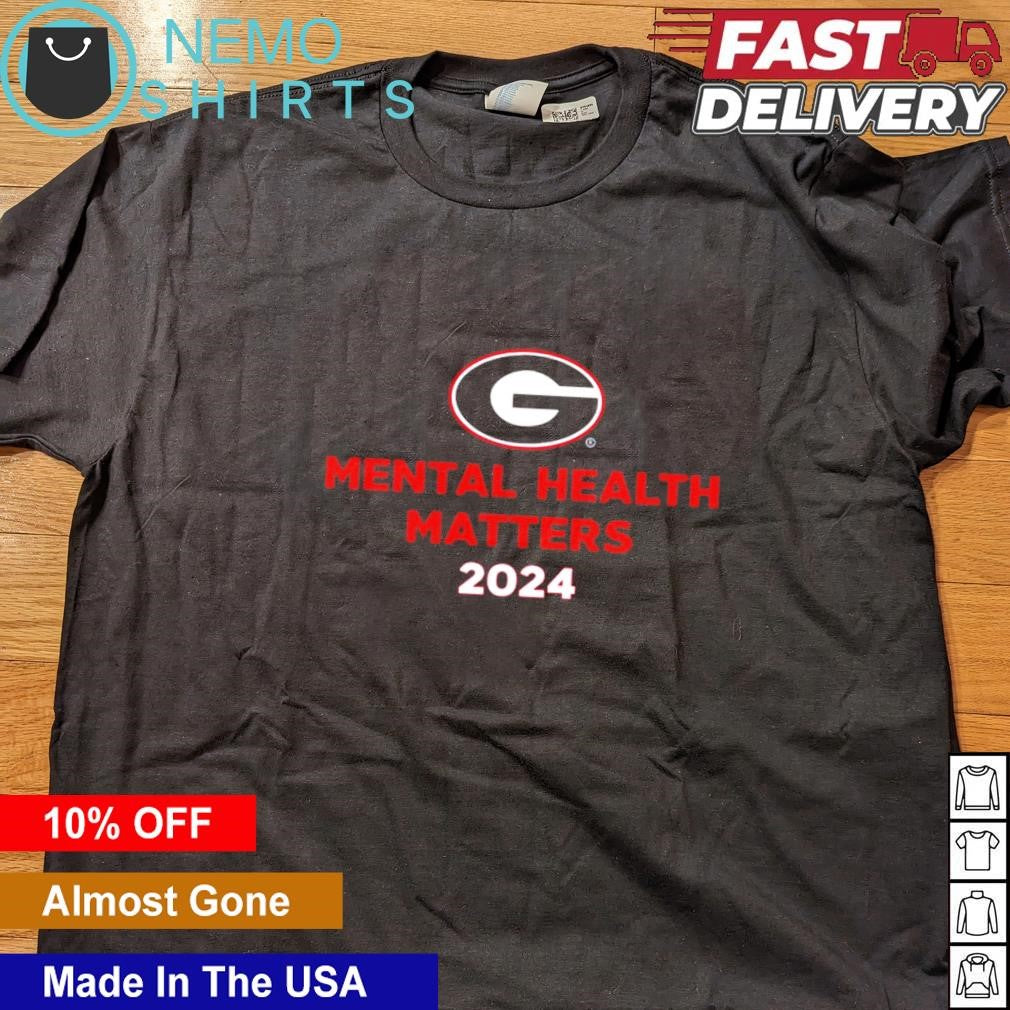 Georgia Bulldogs mental health matters 2024 - Adult & Kids T-Shirts, Sweatshirts & Hoodies apparel design preview 4