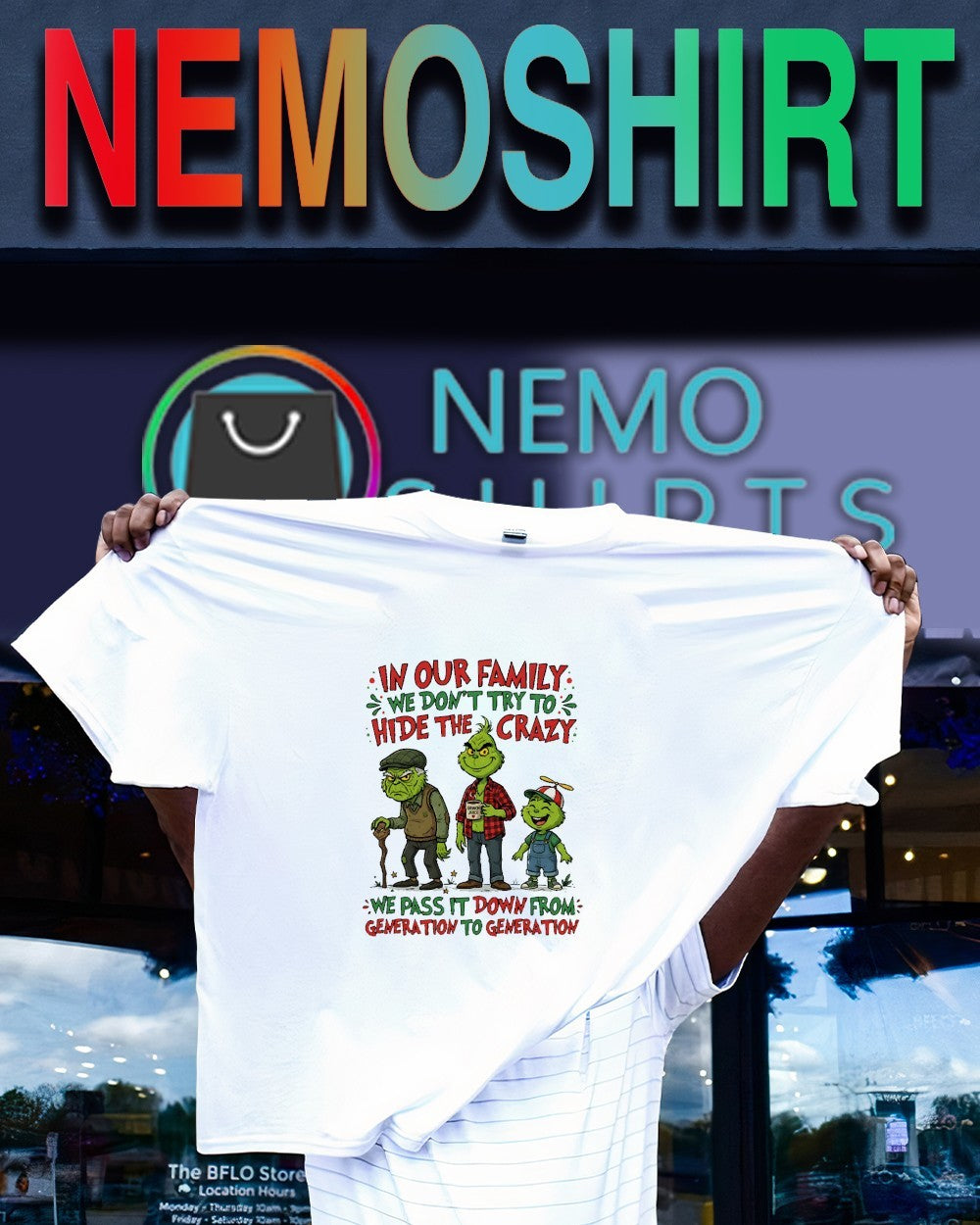 In our family we don't hide the crazy pass it down - Adult & Kids T-Shirts, Sweatshirts & Hoodies apparel design preview 1
